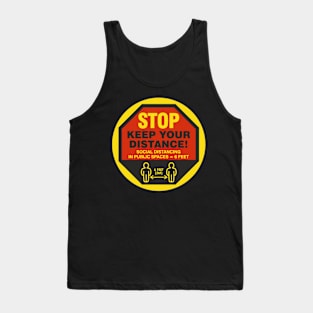 Stop - Keep Your Distance - Social Distancing Tank Top